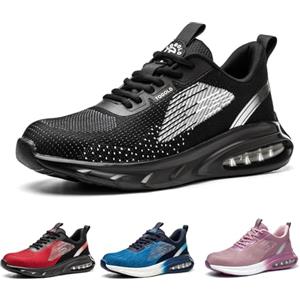 TQGOLD Scarpe Antinfortunistiche Scarpe da Ginnastica Unisex | Leggere Antiscivolo Scarpe Protettive Industriali con Punta in Acciaio | adatte per Cantiere Officina Magazzino