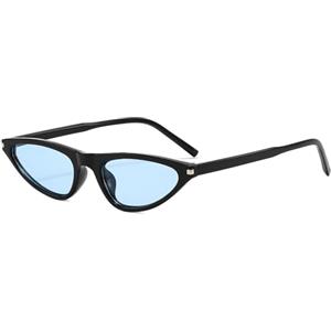 LJCZKA Retro Occhiali da Sole Occhi di Gatto da Donna Occhiali da Sole Stretti Gatto alla Moda con Protezione UV400