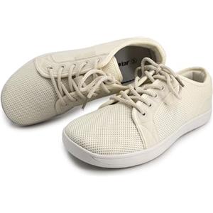 JOMIX Scarpe Barefoot da Camminare Uomo Pianta Larga e Calzata Comoda Sneakers Leggere e Flessibili Tomaia Traspirante Mesh Antiscivolo Appoggio Stabile per Uso Quotidiano