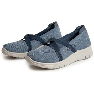 JOMIX Scarpe Donna Slip On Leggere Traspiranti con Fascia Elastico Incrociata Scarpe da Ginnastica Casual per Camminata Lavoro Viaggio