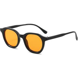 LJCZKA Retrò Occhiali da Sole Rotondi per Donna Uomo, Occhiali da Sole Rotondi Piccoli Vintage Classici con Protezione UV400
