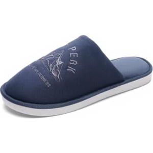 JOMIX Pantofole Uomo Invernali Ricamo Ciabatte Casa Caldo Comode Peluche | 2cm Suola PVC Antiscivolo, Morbide Leggere, Interni Camera da Letto