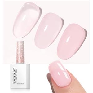 PEACECOLOR Smalto Gel 16ml Gelatina Nudo per Manicure Francese, Fai da Te Domestico