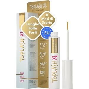 Toplash XL Lash and Brow Booster - Siero Booster per la Crescita delle Ciglia e delle Sopracciglia - con Ingredienti Botanici e Peptidi - Favorisce Ciglia più Forti e Spesse - 6 Ml