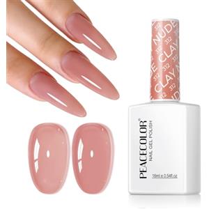 PEACECOLOR Smalto Gel Semipermanente 16ml, Nudo per Manicure Fai da Te Domestica