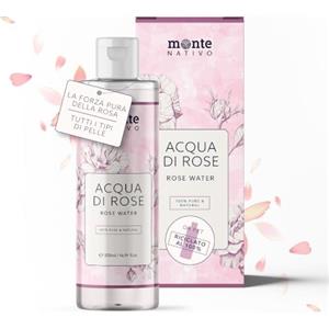 Monte Nativo MonteNativo Acqua di Rosa Pura - Naturale Cosmetici Naturali, Idrolato di Rose, Doppia Distillazione Vapore Acqueo