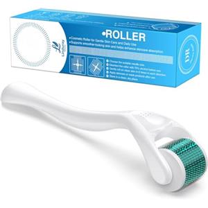 Linduray Skincare Dermaroller Capelli, Microneedling Derma Roller,Micro-Ago Roller 540-Aghi Rullo Derma per Crescita Dei Capelli,Trattamento di Perdita Capelli,Cicatrici da Acne e Smagliature,Delle Rughe(0,3 mm Blu)