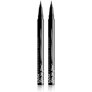 NYX Professional Makeup Eyeliner Epic Ink Liner Tonalità 01 Nero Waterproof Ultra Pigmentato Colore Intenso a Lunga Tenuta 24h con Punta Flessibile e Precisa Formula Vegana - 2 Eyeliner