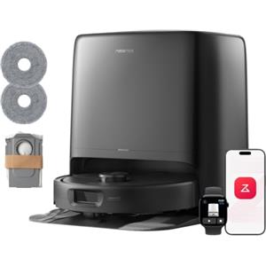 roborock Qrevo 2 Pro Set Robot Aspirapolvere Lavapavimenti 25.000Pa, Nero | Panno Estensibile, Antigroviglio, Autopulizia Panno 75°C, Rimozione Automatica dei Panni, Evita Ostacoli