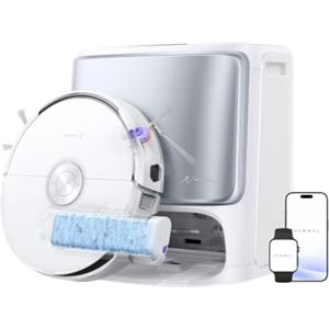 NARWAL Flow Robot Aspirapolvere Lavapavimenti con FlowWash Track Mop | 22000Pa, Lavaggio Mocio 80 °C, Antigroviglio, Pulizia Angoli-Bordi, 200+ Tipi di Oggetti, Videochiamata, Freo Mind 4.0