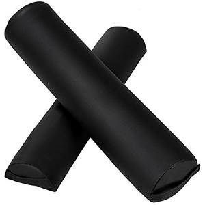 tectake® Cuscino Ortopedico, Cuscini Letto Cilindrico, Ginocchia e Schiena, Con Imbottitura Morbida, Cerniera Lampo, Facile da Lavare, Ideale Mal di Schiena e Posizione Corretta - Nero