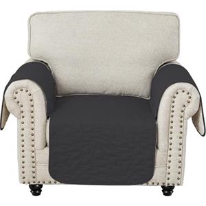 Ystyle Copridivano 1 Posto con Braccioli per Animali, Nero | Universale Copri Divano Senza Schienale, Natalizio Copridivani Antigraffio per Animali Domestici, Sofa Cover Antimacchia