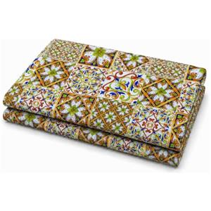 VKZ Telo Copritutto 230 x 270 cm, Telo Arredo Copritutto in Misto Cotone, Telo Copridivano Multiuso per Divano, Letto e Poltrona,ARANCIO