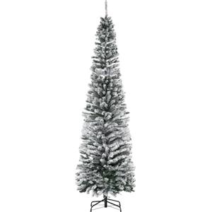HOMCOM Albero di Natale 225cm Artificiale Pieghevole con 738 Rami Verde | Base Rimovibile, in PVC e Metallo
