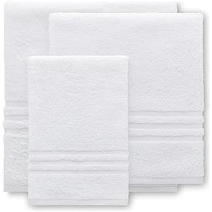 Corredocasa Set Tris Spugna di 10 Teli Doccia Bagno, 10 Asciugamani Viso, 10 Asciugamani Ospite in Spugna Idrofila 100% Cotone - 450 gr/mq Perfetto per Hotel, B&B e Case Vacanze