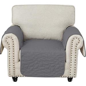 Ystyle Copridivano 1 Posto con Braccioli per Animali, Grigio Chiaro | Universale Copri Divano Senza Schienale, Natalizio Copridivani Antigraffio per Animali Domestici, Sofa Cover Antimacchia