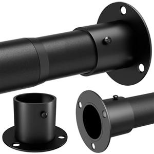 GDEVKHN Asta appendiabiti per armadi, estensibile, per lavanderia e camper, colore nero, 85-160 cm, diametro 32 mm