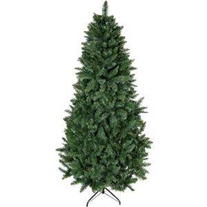 HOMCOM Albero di Natale 180cm Artificiale Pieghevole con 724 Rami Verde | Base Rimovibile, in PVC e Metallo