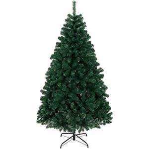 HOMCOM Albero di Natale 180 cm Artificiale 700 Rami Ignifughi Folto Verde | Albero di Natale Realistico, Base in Acciaio Pieghevole, Design in Abete, per Casa e Interni