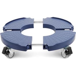 W B D WEIBIDA Sottovaso con Ruote, Portavaso con Ruote Regolabile 40-54cm | Capacità 200kg,Ruotabile a 360°,Carrello Portavasi Rotondo per Interni ed Esterni,Adatto per Fioriera,Terrazza,Blu,Conf. da 1