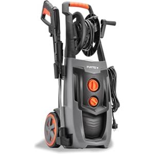 FUXTEC Idropulitrice Professionale FX-HDRP2500 - 195 bar - 2500 W | Tubo alta pressione 7 m - Portata 468 l/h - Diverse impostazioni di spruzzo - Serbatoio detergente - Superfici veicoli