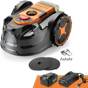 LawnMaster OcuMow® Robot tagliaerba senza filo perimetrale fino a 250 m², navigazione visiva, taglio sistematico con percorsi paralleli, rilevamento automatico degli ostacoli, Drop & Mow