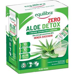 Equilibra Zero Aloe Detox Senza Zuccheri Integratore Depurativo E Lenitivo Del Sistema Digerente 10 Stick Gel 30ml