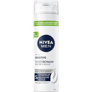 Beiersdorf Nivea Men Sensitive - Schiuma da barba da uomo, 200 ml, con estratto di camomilla e vitamina E, per una rasatura delicata, formula protettiva contro le irritazioni cutanee