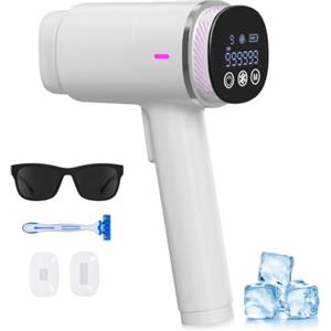 NALONE Epilatore Luce Pulsata con Funzione di Raffreddamento (22J) | 4-In-1 HR/SC/RA/BT IPL Epilatore Laser Donna, Luce Pulsata 999,900 Adatto Depilatore Corpo, Viso, Ascelle, Gambe (Bianca