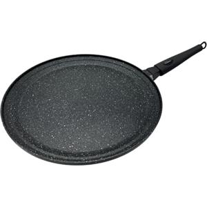 Masterhome Testo Romagnolo Liscio!!! Padella In Pietra Lavica Antiaderente antigraffio Liscio 32cm