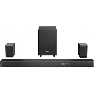 Hisense Soundbar Hisense 5.1.2 da 500 W con Bluetooth, Dolby Atmos e DTS:X, subwoofer wireless, HDMI, telecomando, nera AX5125H