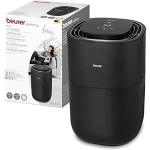 BEURER Umidificatore LB 200 Tecnologia di Evaporazione a Freddo in 3 Livelli ad Alta Efficienza Energetica, Umidificazione Igienica dell'Aria, Asciugatura del Filtro, per Ambienti fino a Circa 30 m²