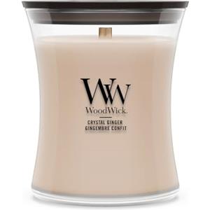 WoodWick Candela profumata Ellispe con stoppino crepitante | Crystal Ginger | Durata della fragranza: fino a 50 ore