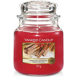 Yankee Candle Candela profumata in giara media | Cannella Vivace | Durata Fino a 75 Ore