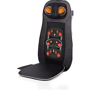 medisana MCN sedile massaggiante Shiatsu, massaggiatore elettrico | per schiena, collo, spalle, tappetino massaggiante, funzione di calore, 3 intensità, massaggio mirato con luce rossa