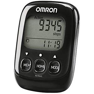 OMRON Walking Style IV Pedometro, Nero | Pedometro altamente preciso con sensore 3D e modalità azione, contapassi per monitorare le calorie bruciate