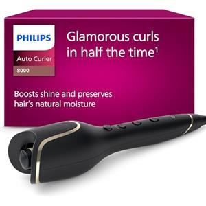 Philips Auto Curler 8000 Series, arricciacapelli, 27 diverse opzioni di styling, nero, modello BHB876/00