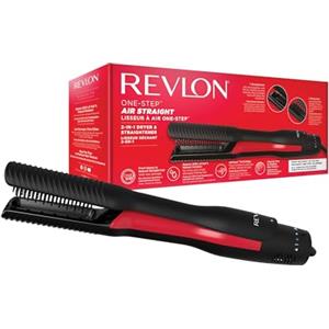 REVLON One-Step Air Straight Piastra ad aria e Asciugacapelli 2-in-1, Asciuga e liscia con l'aria calda, senza calore estremo - Piastre e denti infusi con olio di Argan RVDR5330E
