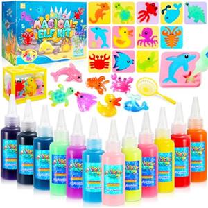 Wootoyz Magico Water Elfo, Kit Gel Acqua Bambini Giochi Bambina Bambino 4 5 7 8 Anni Regalo Bambina Bambino 4 5 6 7 8 Anni Creativi Giocattolo Educativo Kit Pittura Bambini con 12 Colori e 12 Forme