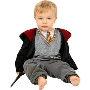 Funidelia Costume Ufficiale di Harry Potter per Neonato con logo ricamato, Tunica di Grifondoro Neonati Hogwarts, Costumi di Carnevale, Halloween e Feste