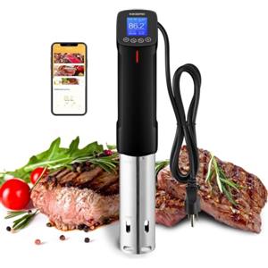 Inkbird WIFI Sous Vide ISV-100W | 1000 Watt Sous-Vide Cooker Circolatore a immersione con 14 ricette preimpostate su APP e immersione termica, riscaldamento rapido con timer, miglior regalo per la