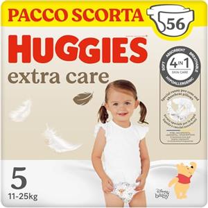 Huggies Extra Care, 54 Pannolini Taglia 5 (12-17 Kg), Pacco Scorta