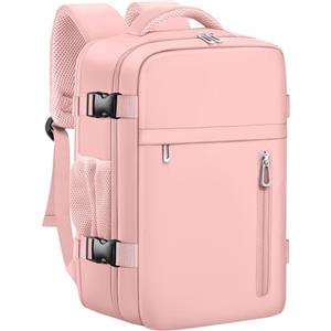 OTAHGK Zaino da Viaggio 40 × 30 × 20 per Ryanair, Bagaglio a Mano Sotto il Sedile Aereo Borsa da Cabina Voli Zaini Casual Valigia Ufficio Scolastico Lavoro Borse Adatto a Laptop da 14 pollici-Rosa