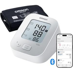 OMRON X2+ Connect Misuratore di pressione da braccio con Bluetooth | Misuratore di pressione misurazione precisa, facile da usare ed efficace, Clinicamente validato, bracciale universale 22-42cm