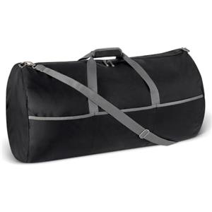 Amazon Essentials, Borsone Pieghevole Extra Large in Nylon da 82,3 cm per Viaggio/Conservazione con Tasche con Cerniera,150 L, Capacità 22,7 kg, Nero (in Precedenza Amazon Basics)