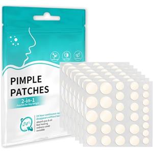 cheap4uk Patch Brufoli Pimple Patch Cerotti Viso Invisibili 264 pezzi | Impermeabile Cura Giorno e Notte 2 in 1 Acido Salicilico e Olio dell'Albero del Tè Acne Patch Multiple