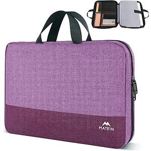 MATEIN Custodia PC con Maniglia, Borsa Leggera Apertura a 180° | Borsa Laptop con Tasche per Accessori, Resistente all'Acqua e Antiurto, Adatta per HP Lenovo MacBook Dell ASUS Acer
