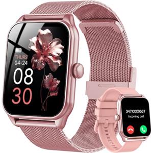 taopodo Smartwatch da donna con funzione telefonica, touch screen da 1,83", fitness tracker, 120+ modalità sportive, IP68, impermeabile, smart watch con frequenza cardiaca, monitor del sonno, contapassi, per