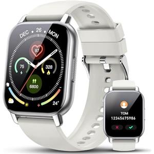 Poounur Smartwatch Uomo Donna con Effettua o Risposta Chiamate, 1.85" Orologio Digitale Cardiofrequenzimetro Sonno Contapassi, 100+ Modalità Sportivo Orologio Fitness, IP68 Smart Watch per Android iOS