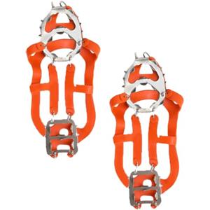 ULTECHNOVO Ramponi da Ghiaccio in Acciaio Inox a 18 Denti per Scarpe | Cinghia in Tpr, Adatti a Molte Calzature, per Neve, Ghiaccio e Superfici Scivolose, Borsa Colore Casuale